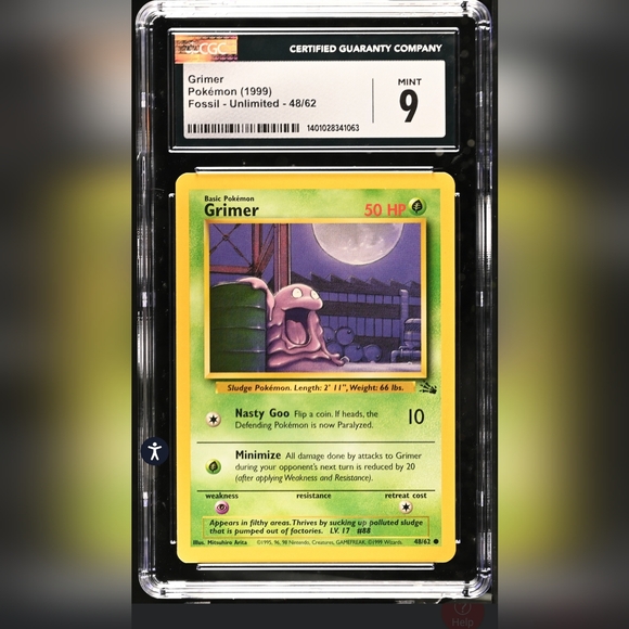 Grimmer graded Pokemon card - Picture 2 of 2